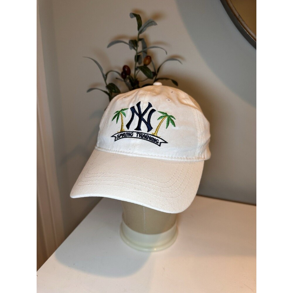 New York Yankees Spring Training Hat Cap White Palm Trees MLB Baseball Dad Hat